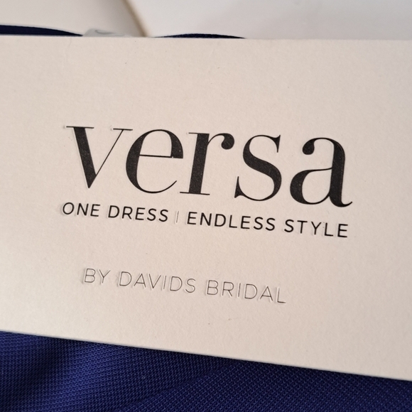 NWT David's Bridal Versa Convertible Cobalt Blue Formal Bridesmaid Dress - Picture 12 of 14